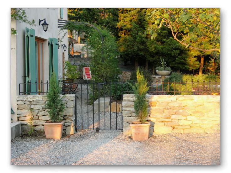 View of the rear courtyard and garden.